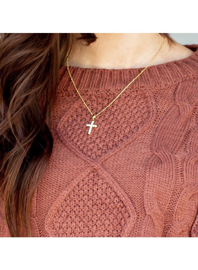 FAITH GOLD FILLED CROSS NECKLACE