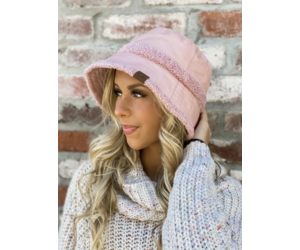 CC BEANIE SOFT FAUX LEATHER SHERPA 
