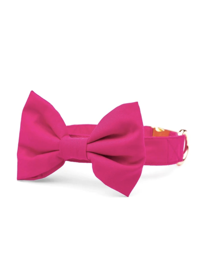 HOT PINK BOW TIE COLLAR The Crowned Bird
