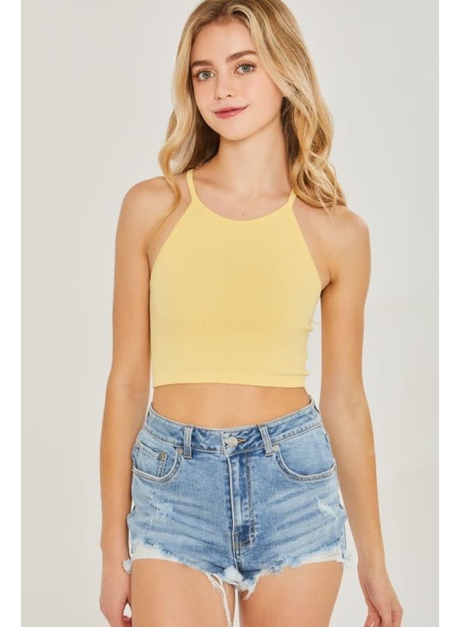 EASY GOING HALTER CROP TOP