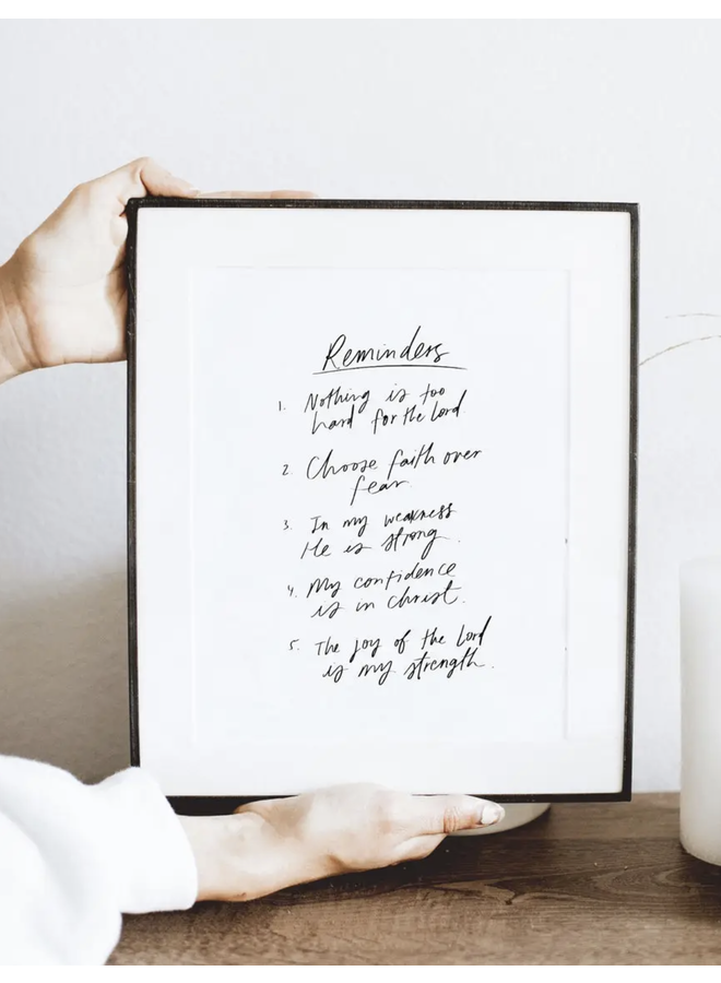 8X10 REMINDERS PRINT