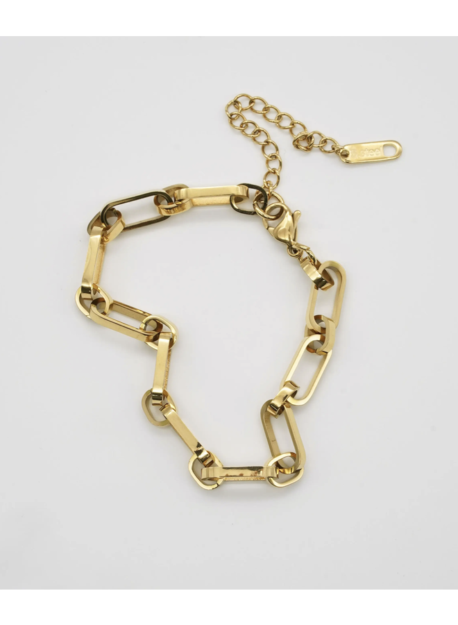 CHUNKY PAPERCLIP 24KGF BRACELET