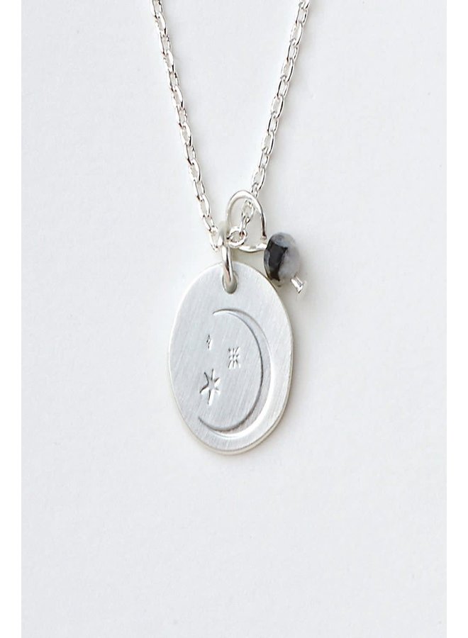 MOONSTONE & GOLD - STONE INTENTION CHARM NECKLACE