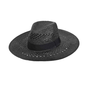 KISSA BLACK WICKER SUN HAT