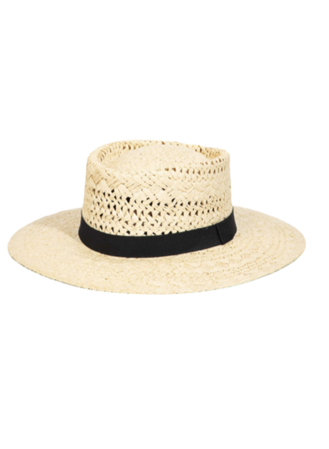 KYLIE BOATER HAT IVORY
