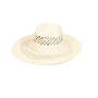 KISSA IVORY WICKER SUN HAT