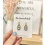BELLE 18KGP STONE EARRINGS
