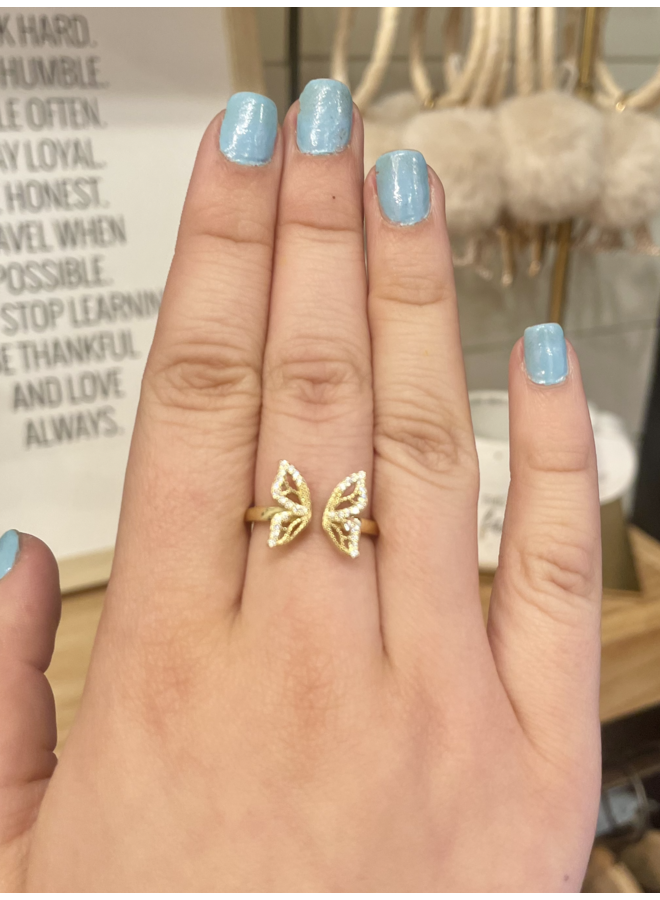 NELLIE BUTTERFLY GOLD RING