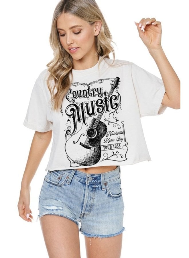 COUNTRY MUSIC NASHVILLE GRAPHIC TEE - The Crowned Bird