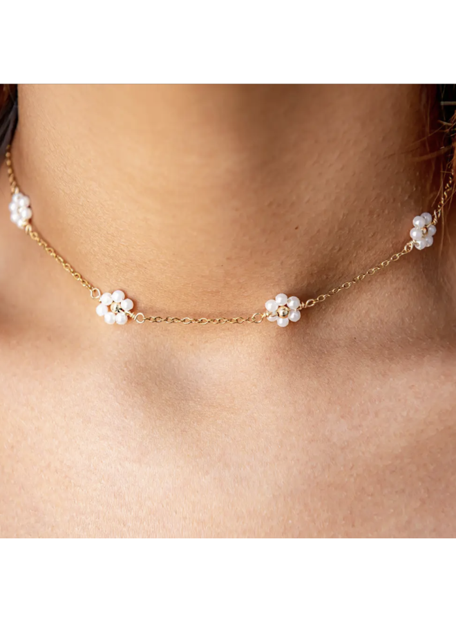 DAISY GOLD PLATED CHOKER