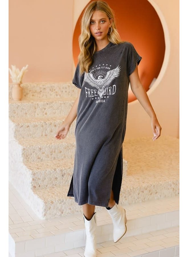 FREE BIRD MAXI TEE SHIRT DRESS