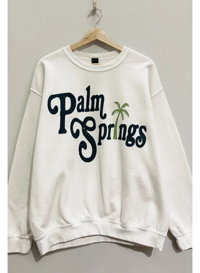 Lucky Brand Women's Palm Springs Vintage Tee - White - White Large