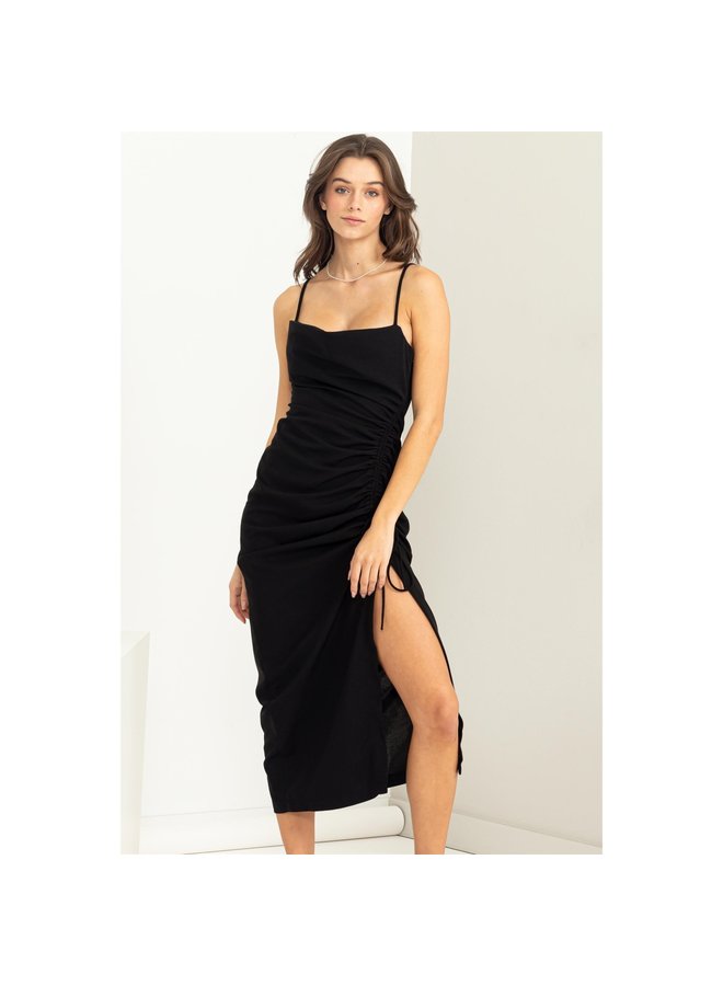 ALL EYES ON ME RUCHED DRESS