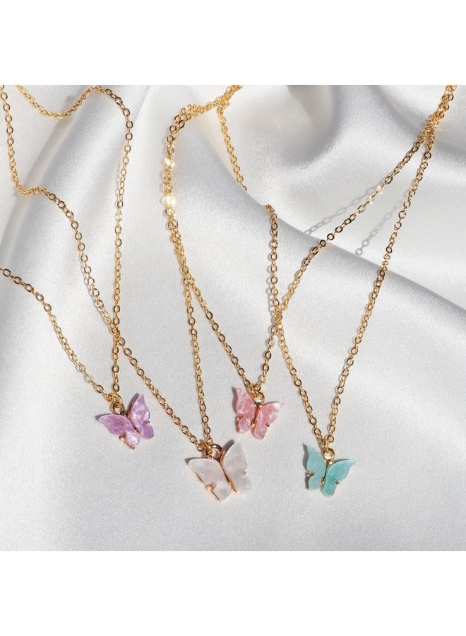 PASTEL BUTTERFLY NECKLACE