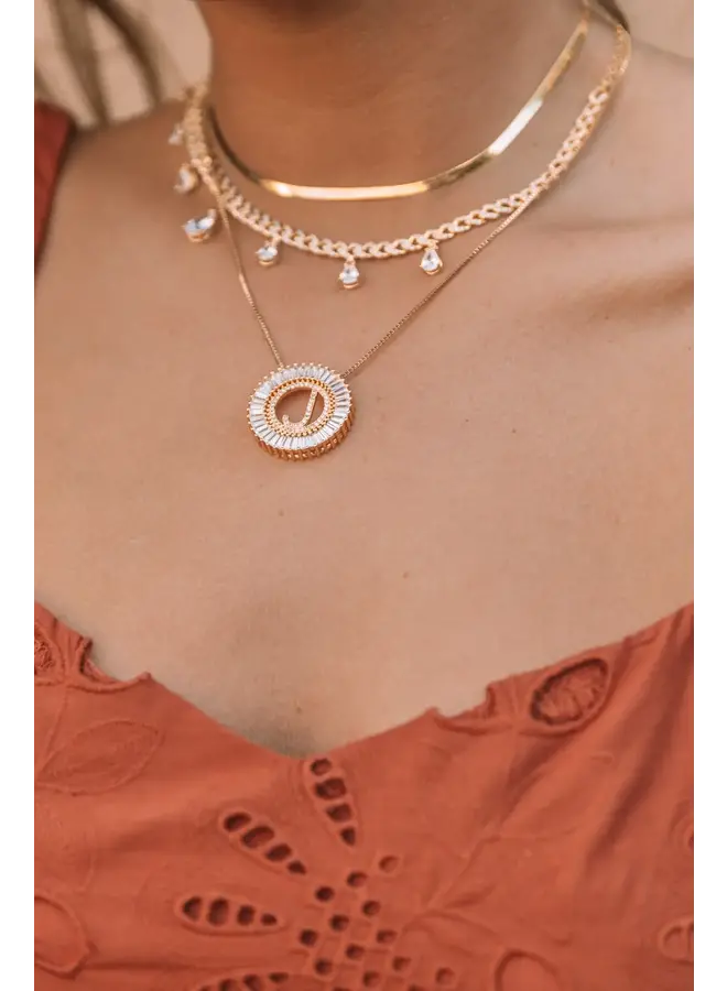 GLAM INITIAL 24KGF NECKLACE