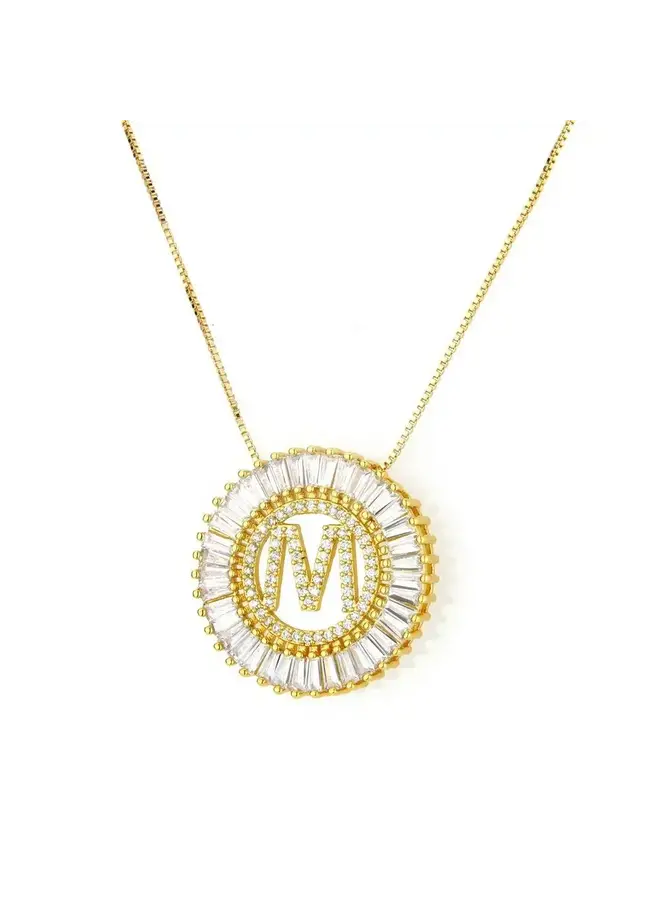 GLAM INITIAL 24KGF NECKLACE