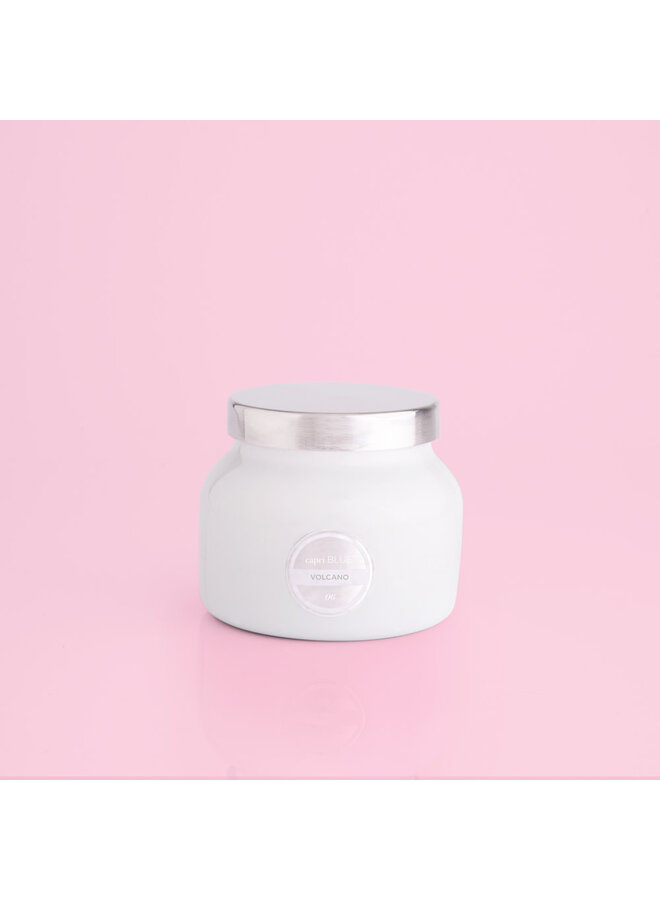 8 OZ PETITE WHITE JAR VOLCANO