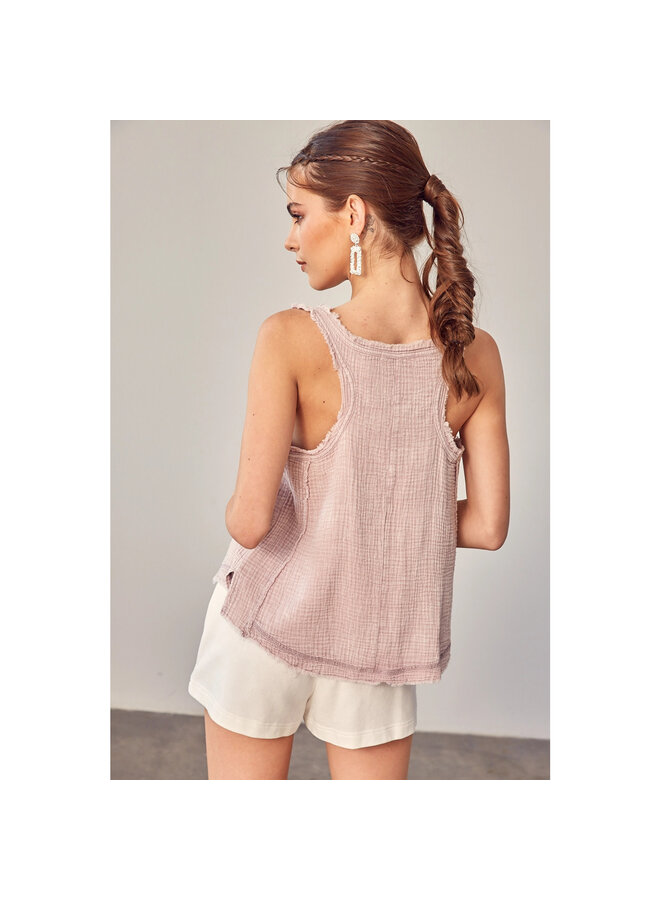 CHRISTY V-NECK SLEEVELESS TOP