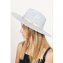 GREY FELT HAT W NUDE BAND