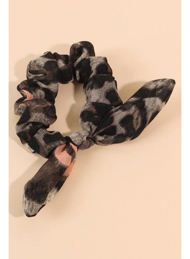 PRETTY LEOPARD BOW SCRUNCHIE