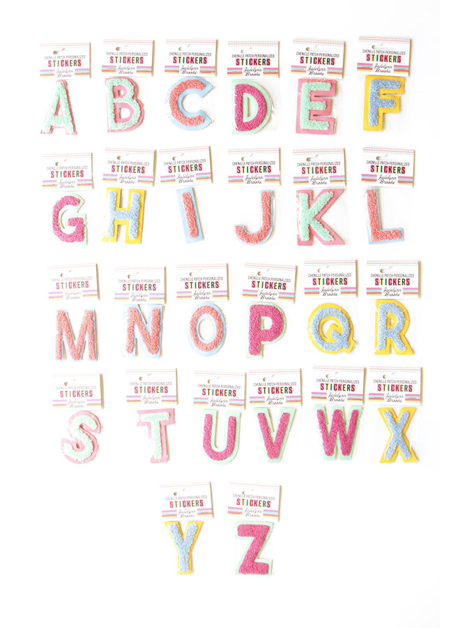 CHENILLE ALPHABET LETTER STICKER