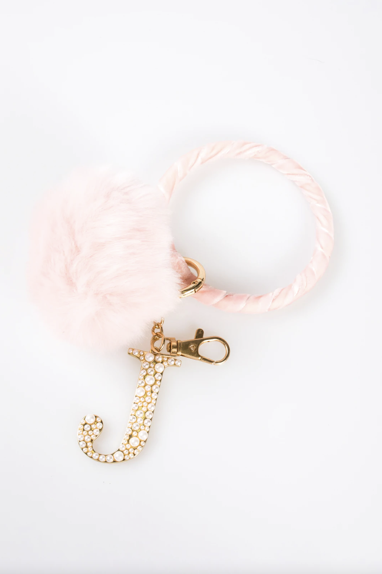 Violet & Brooks Pom Pom Initial Key Ring - H