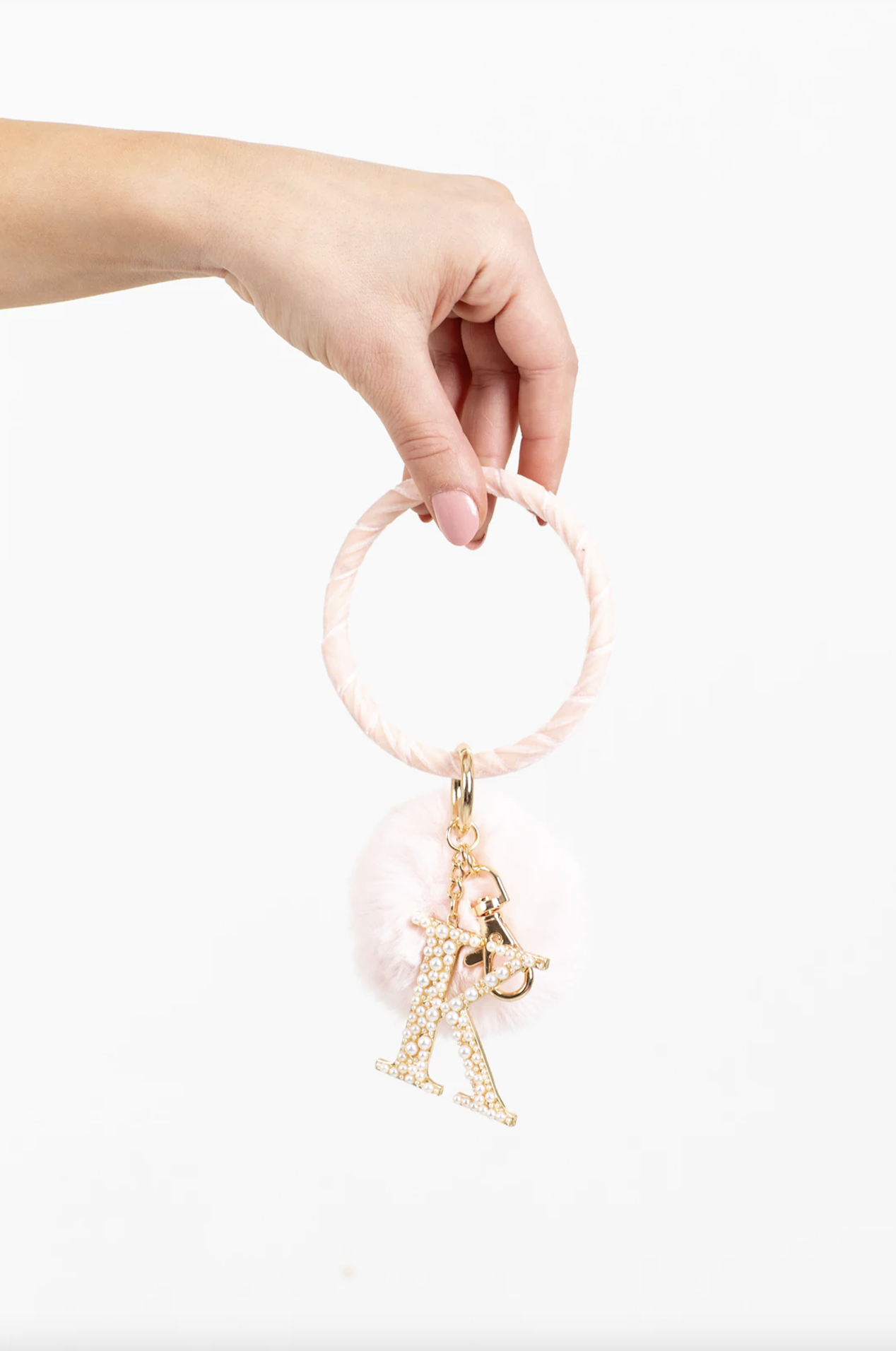 Violet & Brooks Pom Pom Initial Key Ring - H