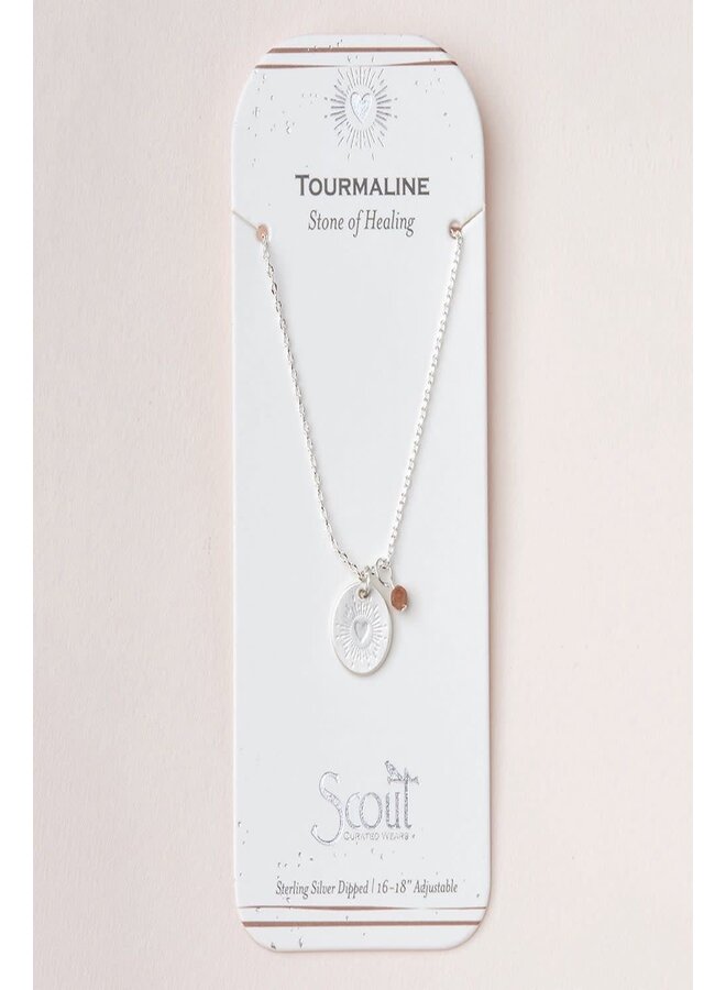 TOURMALINE & SILVER - STONE INTENTION NECKLACE