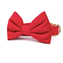 CRANBERRY VELVET BOW TIE COLLAR