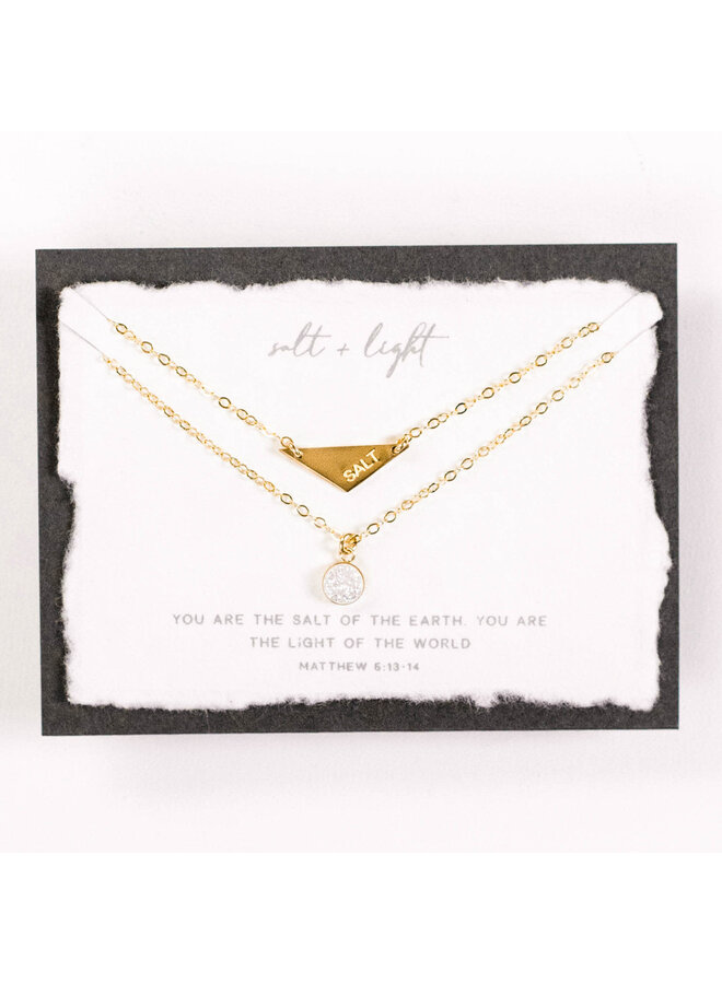 SALT + LIGHT DOUBLE CHAIN GOLD FILLED NECKLACE