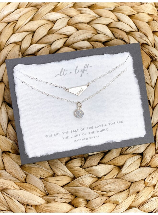 SALT + LIGHT DOUBLE CHAIN STERLING SILVER NECKLACE
