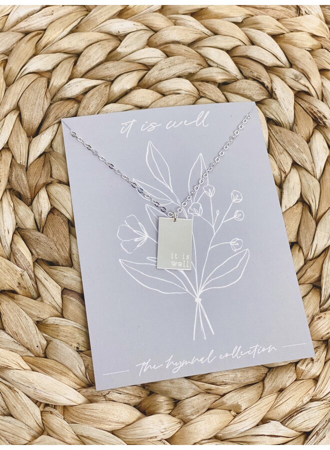 STERLING SILVER IT IS WELL NECKLACE