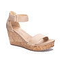 KAYA WEDGE NUDE METALLIC