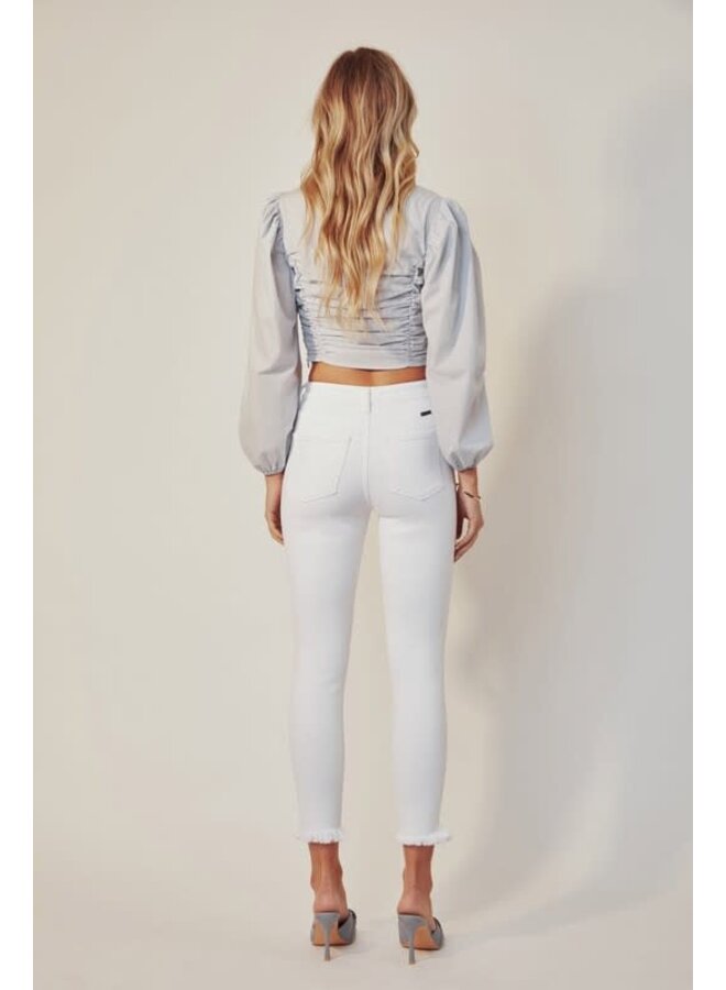 KYLIE HIGH RISE WHITE SKINNY