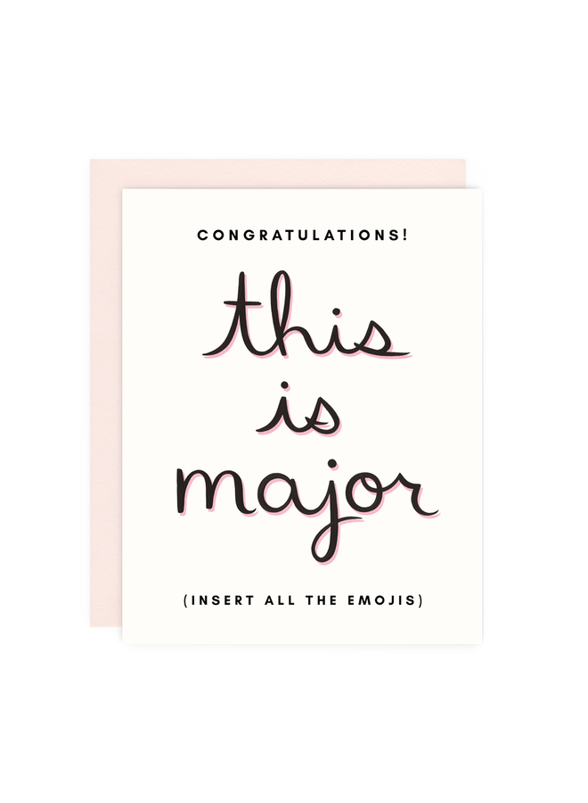 MAJOR CONGRATS CARD