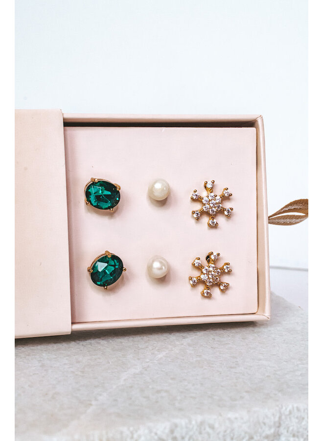 CLARA SNOWFLAKE EARRING SET