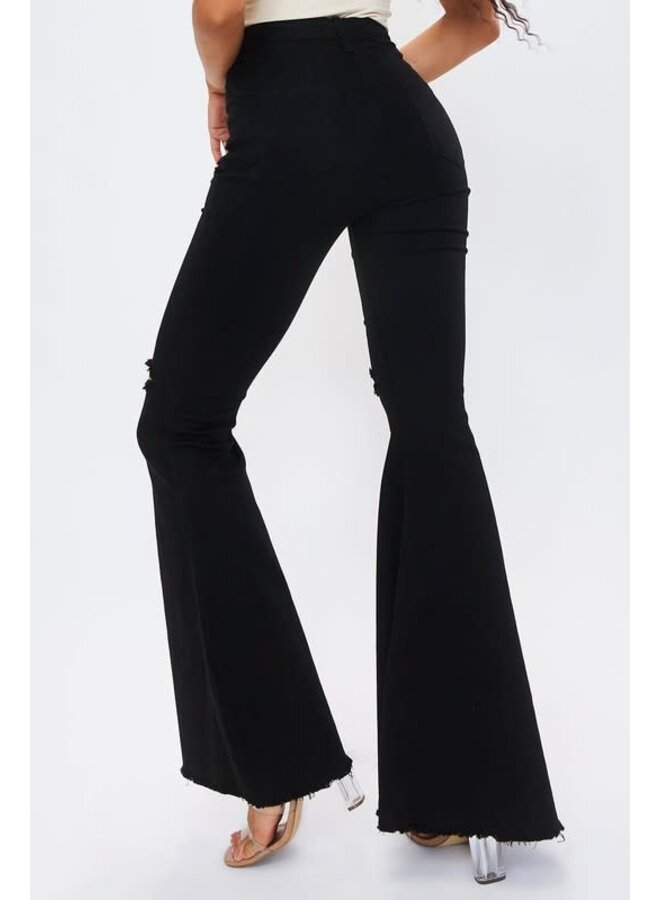 SIERRA HIGH RISE BLACK FLARES