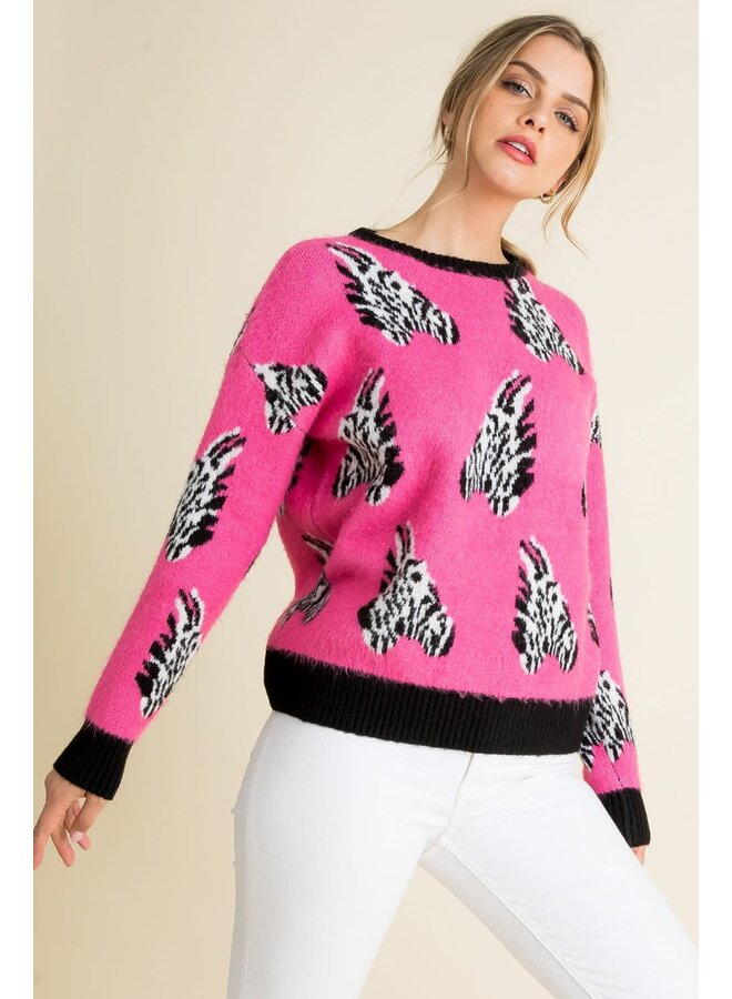 ALL THE ZEBRA SWEATER