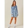 VINTAGE WASH DENIM SHIRT DRESS