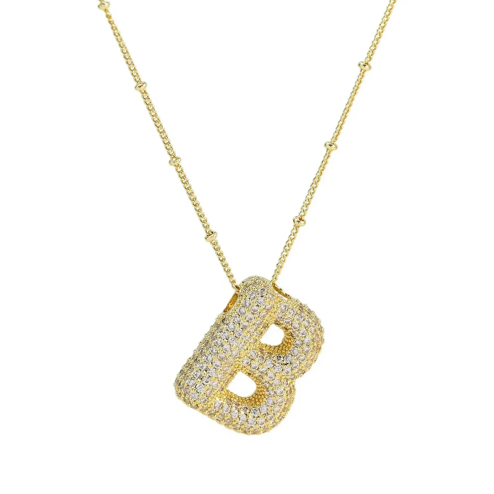 THE BLING KING Custom Spiky Bubble Letters Name Necklace Micro Paved  Two-Tone Gold Red Cubic Zircon DIY Pendant Hip Hop Jewelry - AliExpress