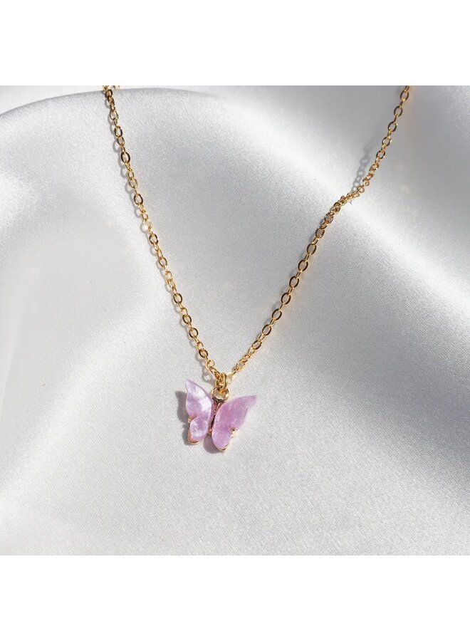 PASTEL BUTTERFLY NECKLACE