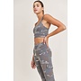 TAYLOR CAMO PEEKABOO BACK SPORTS BRA