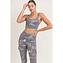 TAYLOR CAMO PEEKABOO BACK SPORTS BRA