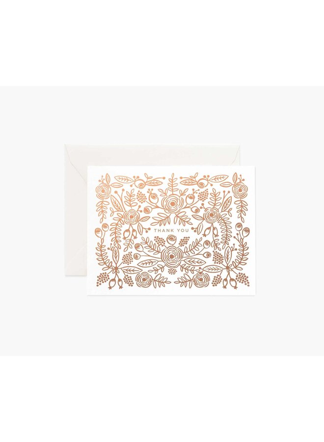ROSE GOLD THANK YOU CARD