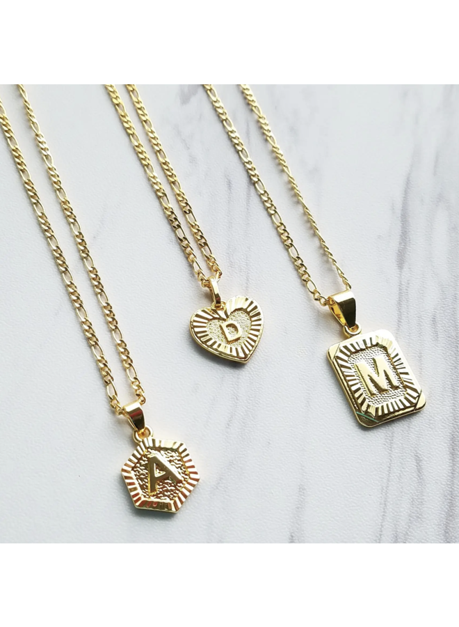 LUXE HEART MEDALLION PENDANT NECKLACE