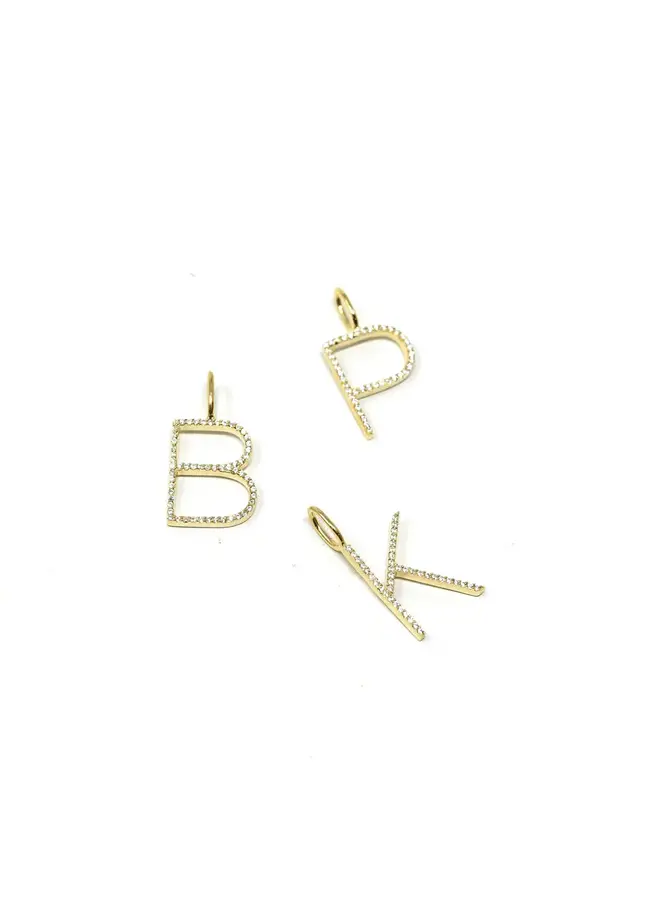 SLEEK INITIAL CHARM - 14KGF GOLD