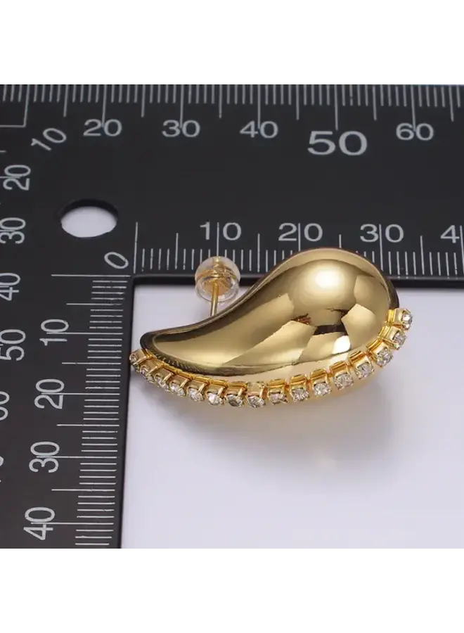 ALMA 14KGF CHUNKY TEARDROP EARRINGS