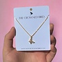 24KGF CZ BUTTERFLY NECKLACE