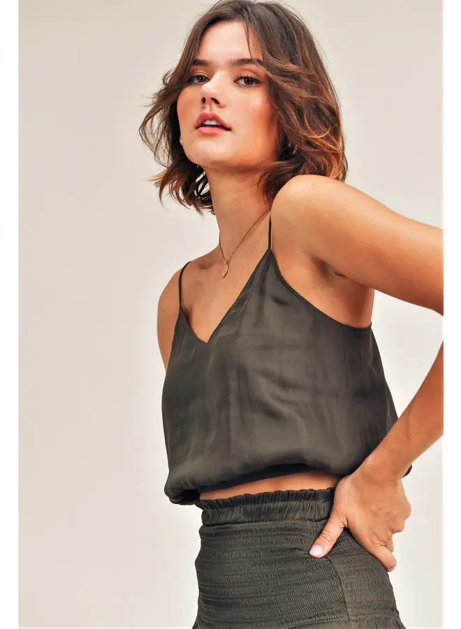 SILKY SUMMERTIME CROPPED TANK