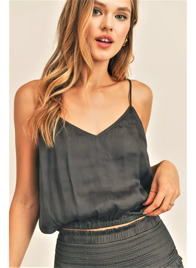 SILKY SUMMERTIME CROPPED TANK